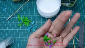 DIY Blue flowers Earrings from Clay||Simple Clay Earrings step by step for beginners