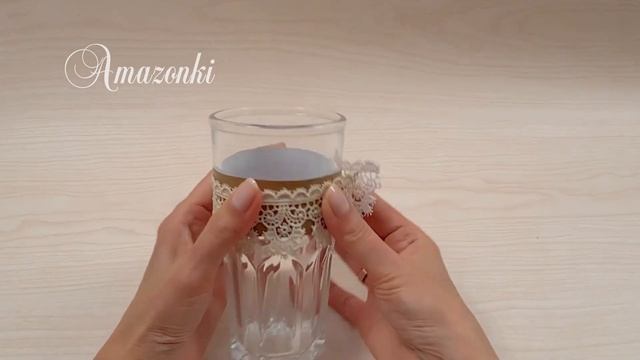 DIY?Взяла стеклянные стаканы и остатки кружева и сделала подарок на день рождения