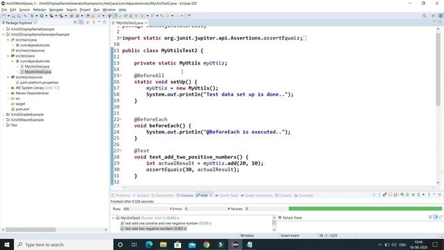 JUnit 5 @DisplayNameGeneration Example || JUnit Custom Display Name Generator API ||JUnit 5 Tutoria