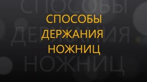 Способы держания расчески и ножниц. Видео урок.