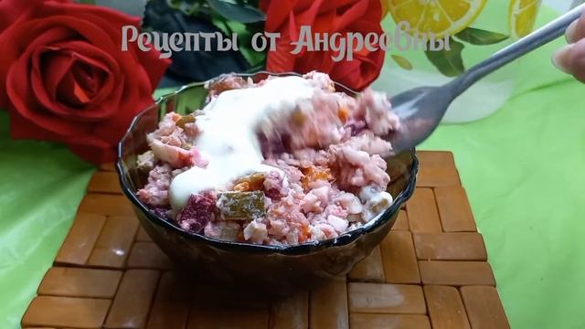 Салат из рыбных консервов canned fish salad
