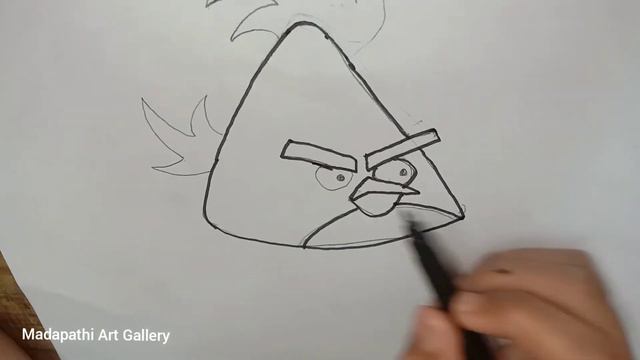 How To Draw Angry Bird Drawing | Madapathi Art Gallery смотреть онлайн