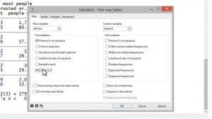 Stata Tutorial: Cross-tabulation and Chi-squared test