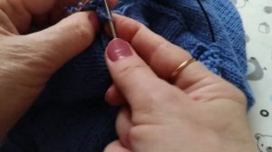 Закрытие петель плеча методом трёх спиц.