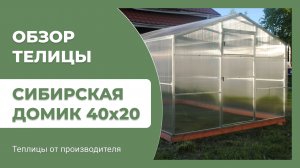 Сибирская Двухскатная Домик 40x20 мм - обзор теплицы