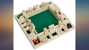 4-Player Shut The Box Dice Game - 4 Sided Wooden Board Game (2-4 Players) for Kids review