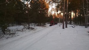 Мотособаке  шесть человек, не нагрузка, снегу бы еще побольше))).