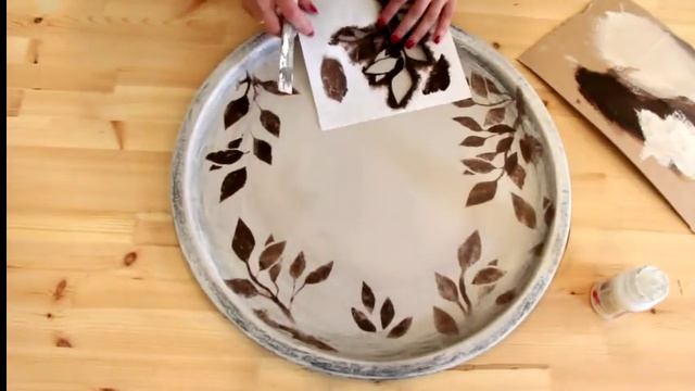 Handmade diy. Декор своими руками. Трафаретная роспись разноса. Мастер-класс от Base of Art смотреть онлайн