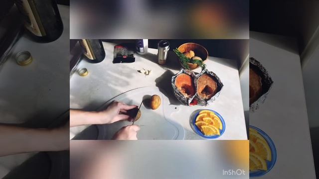 Запечённые стейки форели с картошкой. Сочный, вкусный, быстрый рецепт.