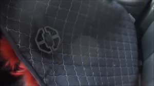 Меховая накидка для автомобиля, красная. Автопилот.