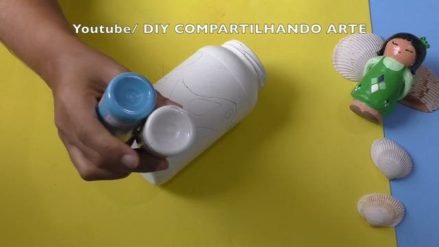 VIDROS DECORADOS COM COTONETES  DIY 3 Ideias Incríveis De Artesanato Do Compartilhando Arte