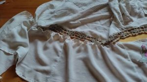 Переделываем мужскую рубашку в женскую в стиле#бохо #винтаж используя #кружево ручной работы