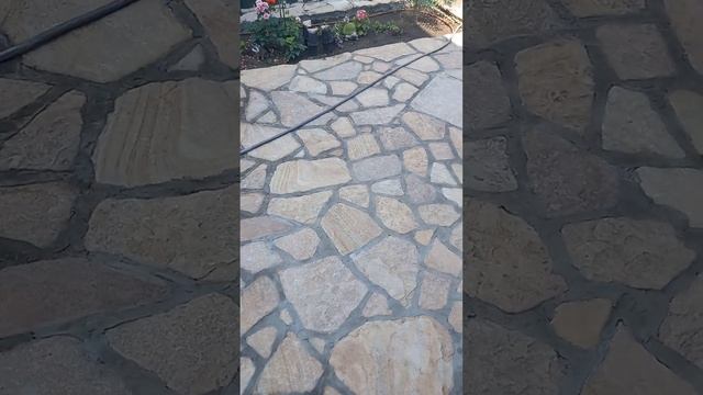 Укладка дикого камня Луганский песчаник галтованный. смотреть онлайн