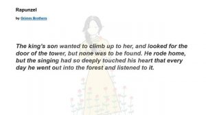 Grimm Brothers: Rapunzel (English audio stories with text subtitle)
