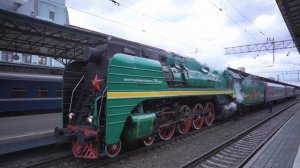 Паровоз П36 на Белорусском вокзале