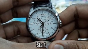 How To Set Tissot Chronograph Watch Time Date and Stopwatch | Tissot Chronograph T035617A | SolimBD
