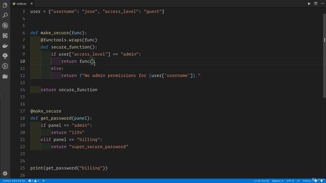 02 - A Full Python Refresher - 038 Decorating functions with parameters