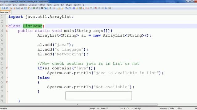 how to check element exist in arraylist in java Example
