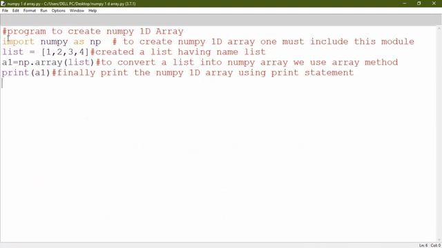 Working with Numpy one Dimensional Array in python #Numpy#Numpy Tutorial |Computer science and IP