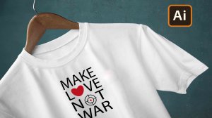 Make love not war принт на футболку