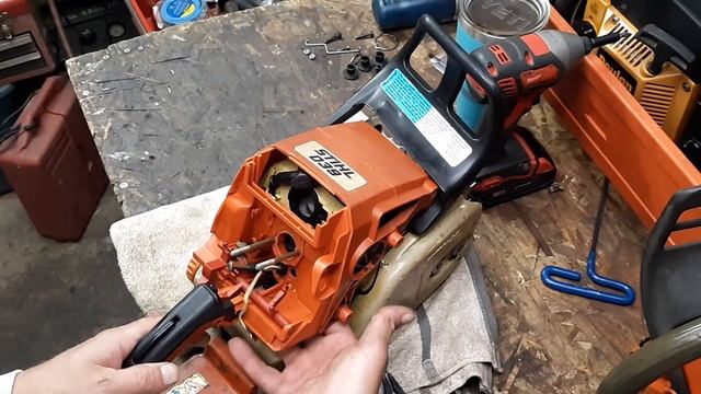 Stihl ms390 /039 rebuild Part 2. (Reassembly) смотреть онлайн