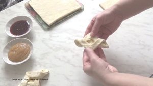 Булочки из слоеного дрожжевого теста. Puff pastry buns.