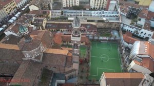 MILANO | LOMBARDIA | ITALIA | CHIESA DI SANTA MARIA DELLE GRAZIE AL NAVIGLIO | 4K DRONE FOOTAGE |