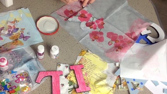 DIY ДЕКОР БУКВ / Как задекорировать деревянные буквы/ How to Decorate Wood Letters