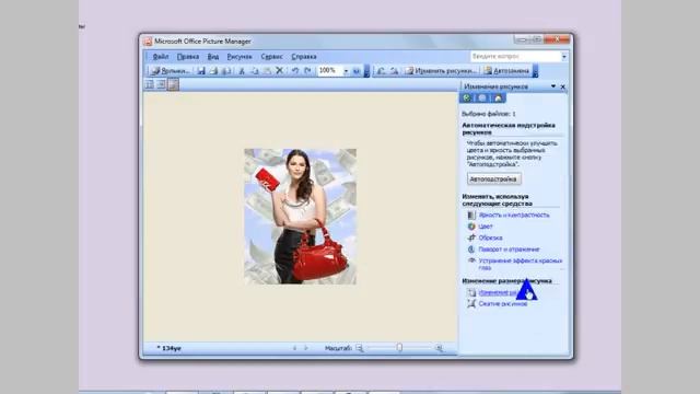 Работа с картинкой в программе "Диспетчер рисунков Microsoft Offise" смотреть онлайн