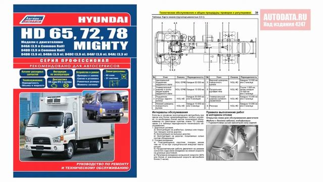 Руководство по ремонту Hyundai HD65, HD72, HD78, Mighty дизель