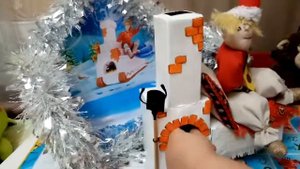 Новогодняя поделка, Емеля на печи.