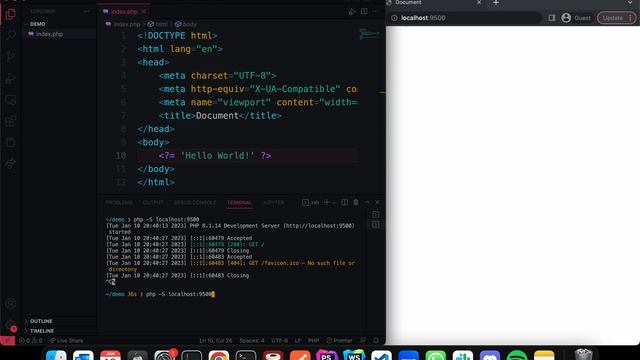 Intro to PHP: using the built-in web server смотреть онлайн