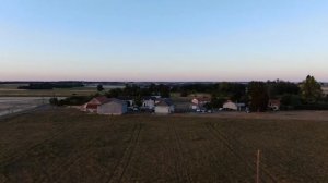 Courcoué, France at sundown from DJI Mavic 2 Zoom