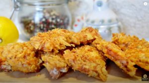 Рецепт куриных наггетсов. Куриные крылышки как в KFC. Жареная курица.