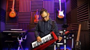 KORG RK100s 2 keytar,  jaming track in C# minor