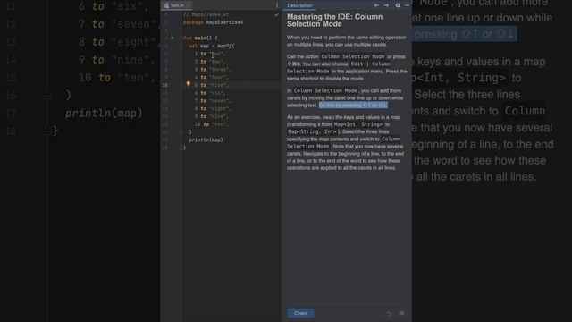 Kotlin - How to perform same edit operation in multiple line in Android Studio. Easy.