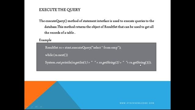 Java JDBC connectivity in Tamil
