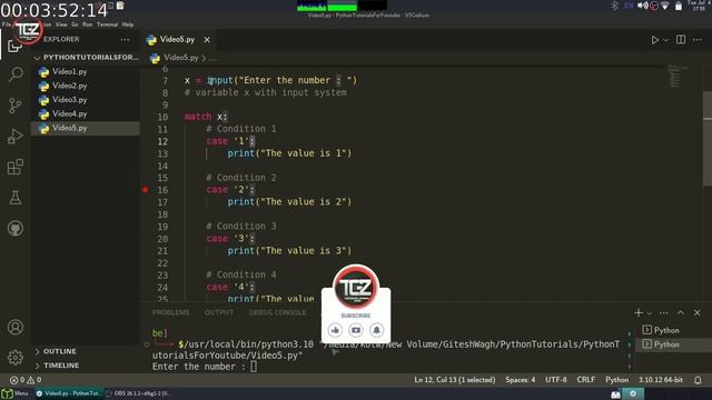 Match Cases -  Python Tutorials For Beginners #7