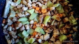 Свиная грудинка с овощами??️в шикарном соусе