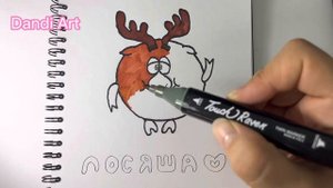 Раскраска маркерами! Раскрашиваем СМЕШАРИКОВ! Раскраска персонажей из мультиков! Coloring cartoons