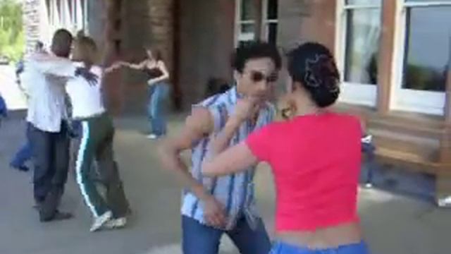 Osbanis and Rafael with Farita - social dancing cuban salsa смотреть онлайн