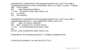 Pandas : Pandas DataFrame to SqLite