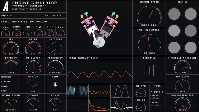 AngeTheGreat's Engine sim - VQ35DE (Nissan V6) смотреть онлайн