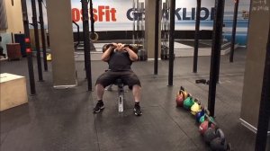 Парный жим гирь лёжа на скамье - 106,7 кг. 106,7 kg  kettlebells two-hand incline bench press .