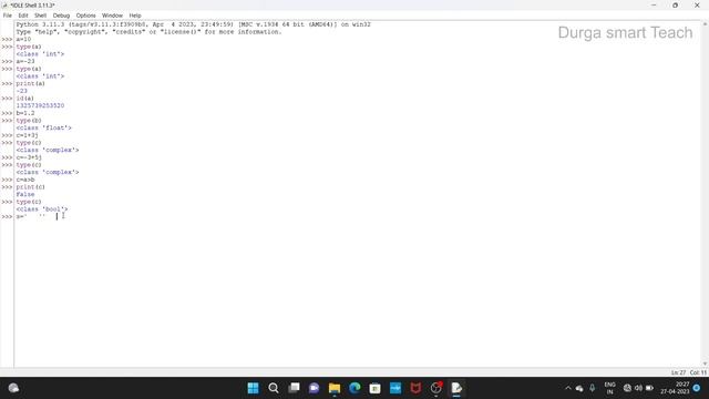 Datatypes in python|| Execution
