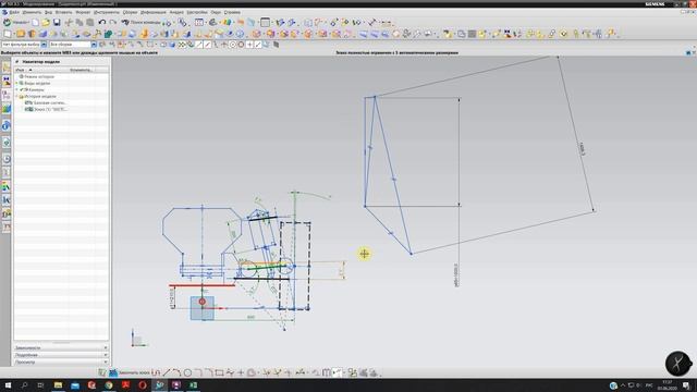 Прохождение МГТУ подвеска часть 1 Кинематика в эскизе NX смотреть онлайн