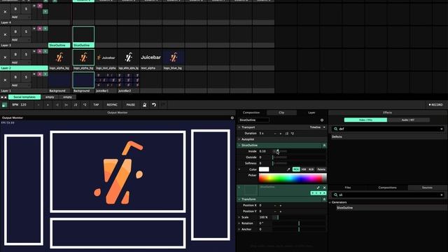 Resolume Plugin: SliceOutline