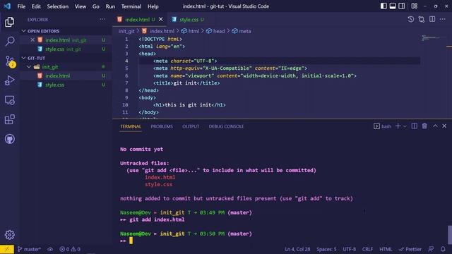 #1 initialize git project in VScode | Git Basic to Advanced Tutorial