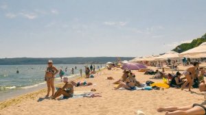 Болгария Варна. Прогулка по пляжам Варны в Болгарии - Август 4K