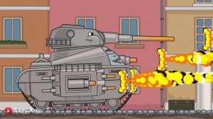 Leviathan vs Ratte. Steel Monsters. Cartoons About Tanks